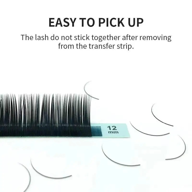 16 Rows  C D Premium Individual False Lashes Natural