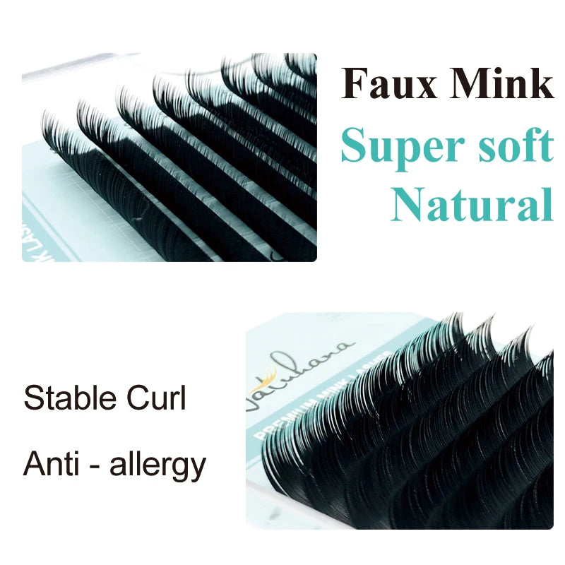 16 Rows  C D Premium Individual False Lashes Natural