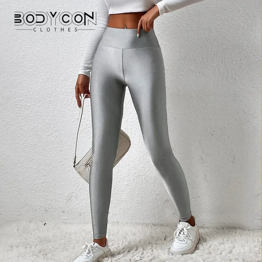 Y2K Metallic Leggings