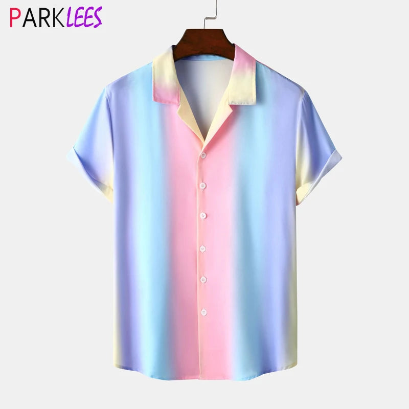 Stylish Gradient Hawaiian Shirt