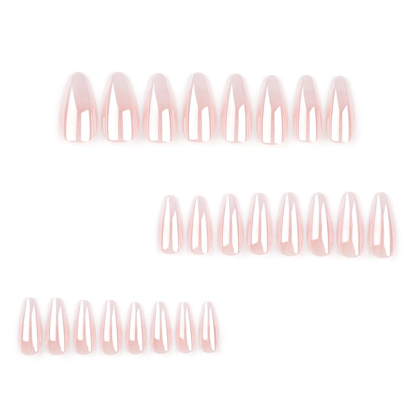 24pcs Assorted Almond Press on Nails