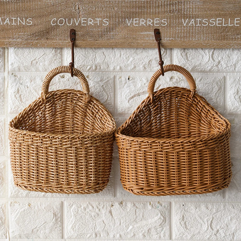 Handwoven Wall Hanging Storage Basket