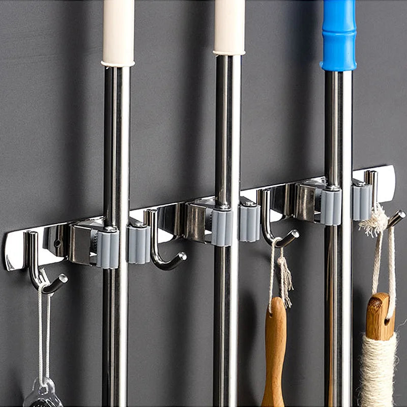 Wall Mount Mop Organizer Holder