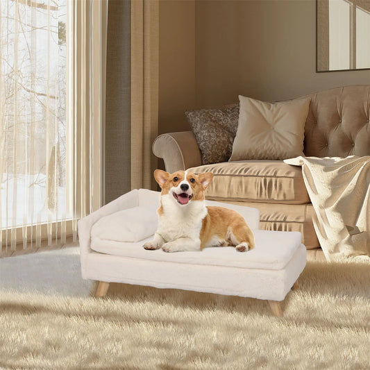 Pet Sofa Bed with Sturdy Wood Legs