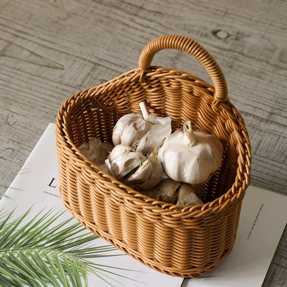 Handwoven Wall Hanging Storage Basket