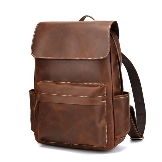 Unique Leather Cow Skin Large Backpack