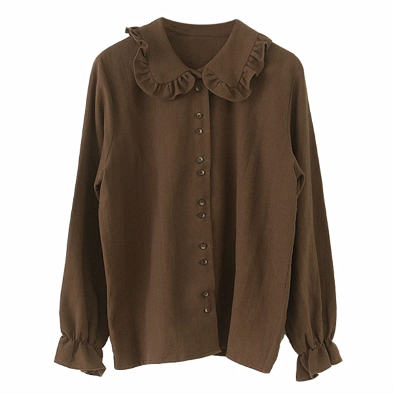 Flare Sleeve Peter Pan Collar