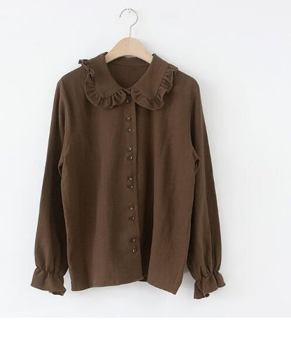 Flare Sleeve Peter Pan Collar